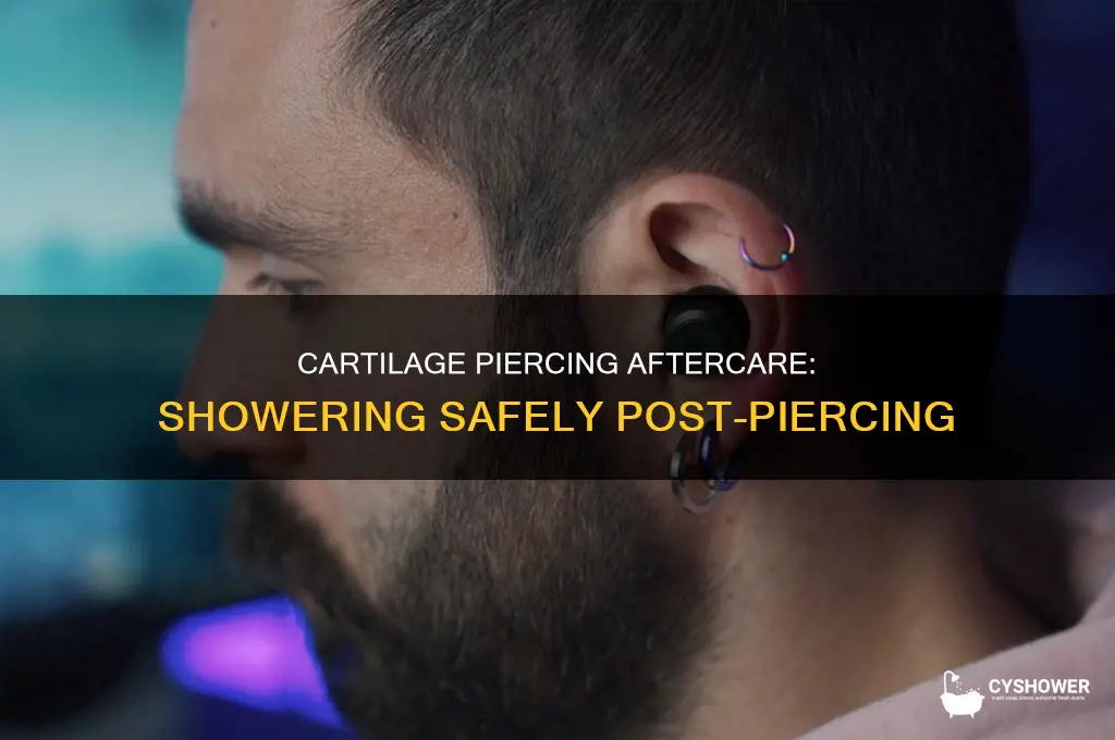 can you shower after getting your cartilage pierced