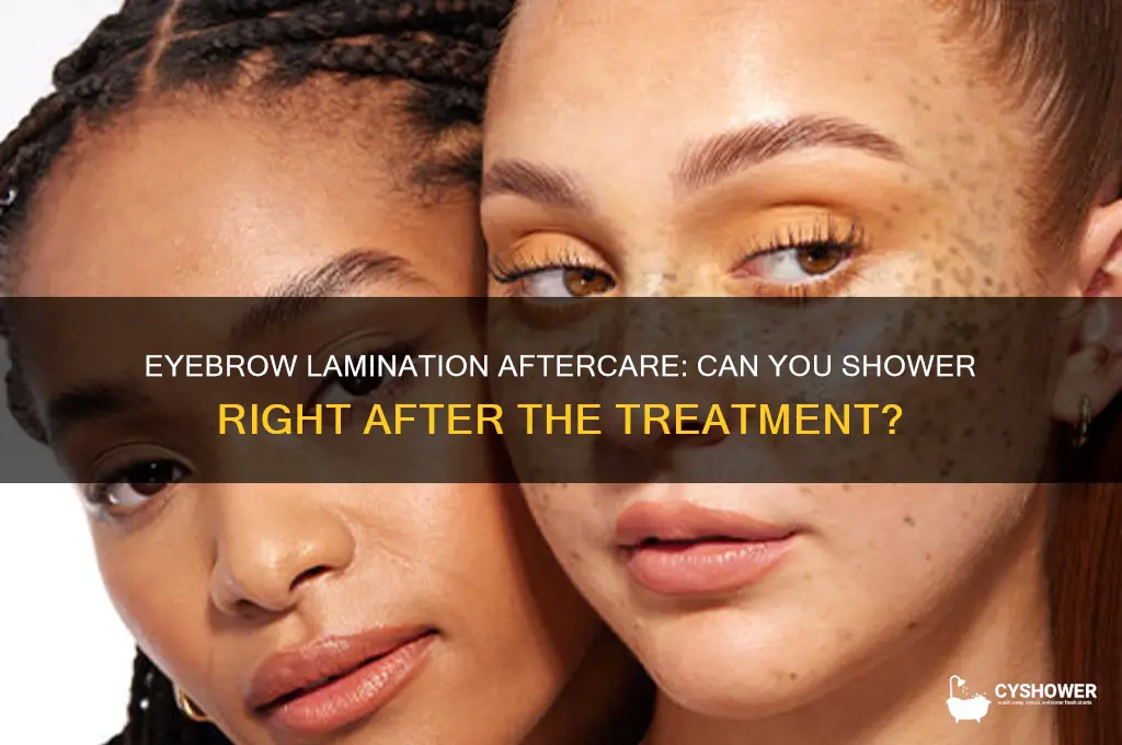 can you shower after getting your eyebrows laminated