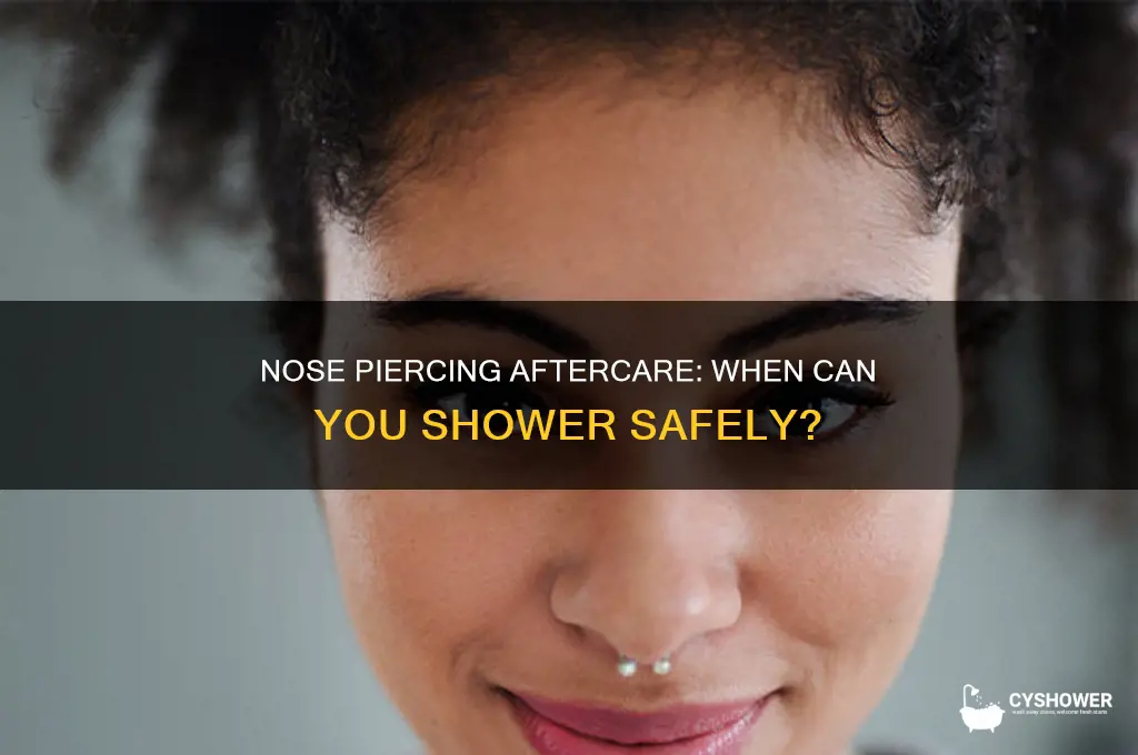 can you shower after getting your nose pierced