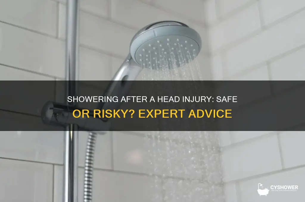 can you shower after hitting your head