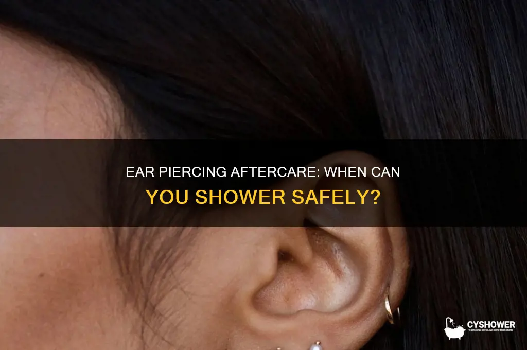 can you shower after you get your ears pierced