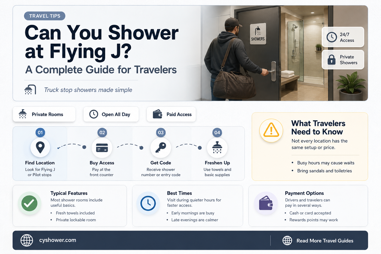 can i shower at flying j