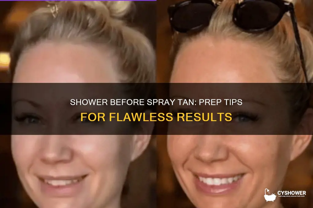 can you shower before getting a spray tan