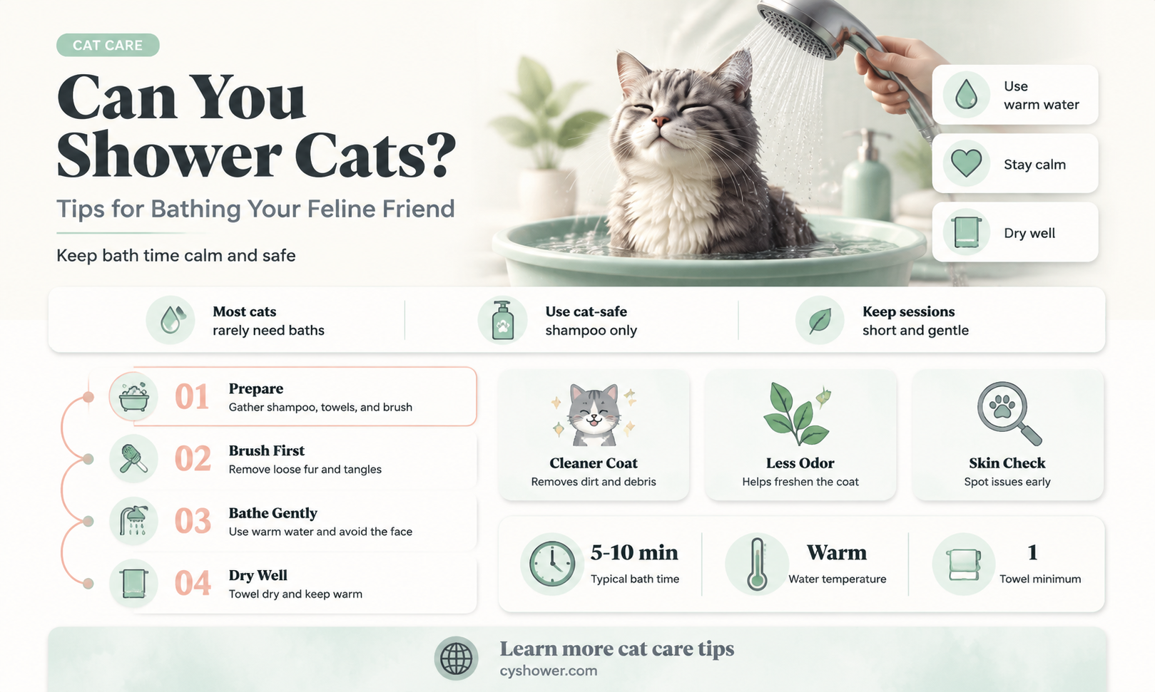 can i shower cats