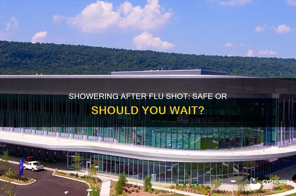 can you shower right after getting a flu shot