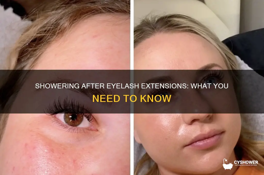 can you shower right after getting eyelash extensions