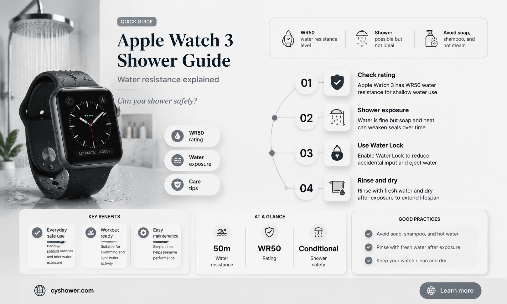 can i shower in my iwatch 3