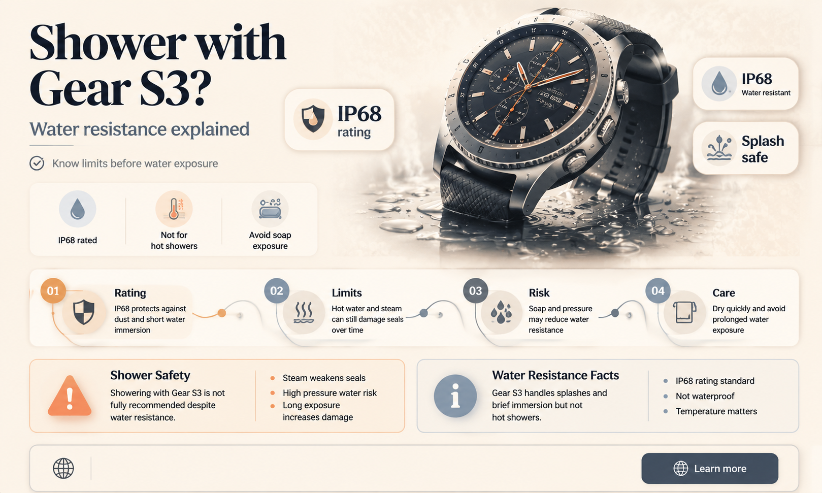 can i shower in my samsung gear s3