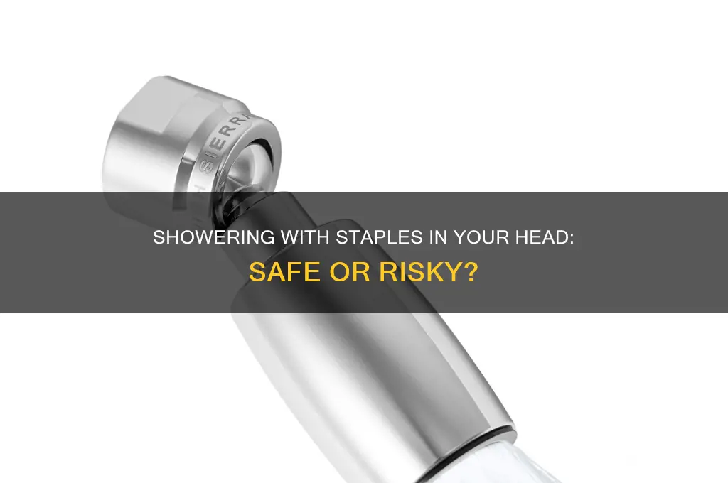 can you shower with staples in your head