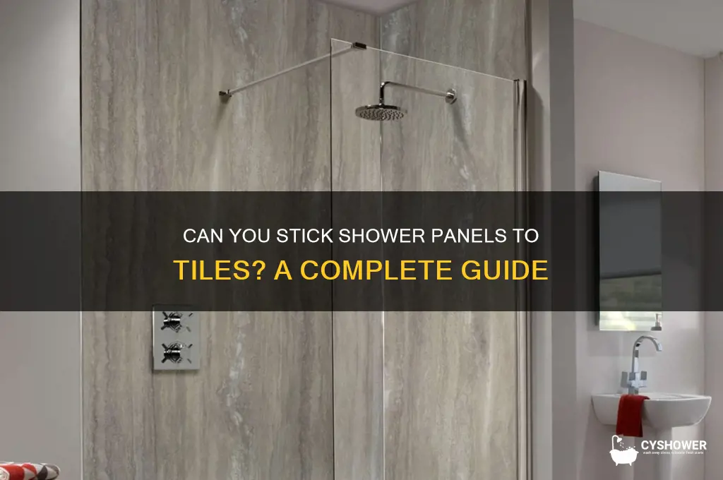 can you stick shower panels to tiles
