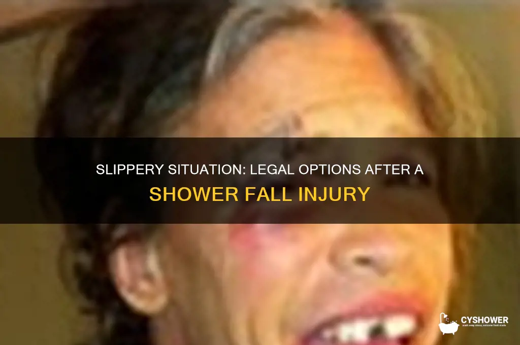 can you sue for falling when getting out the shower