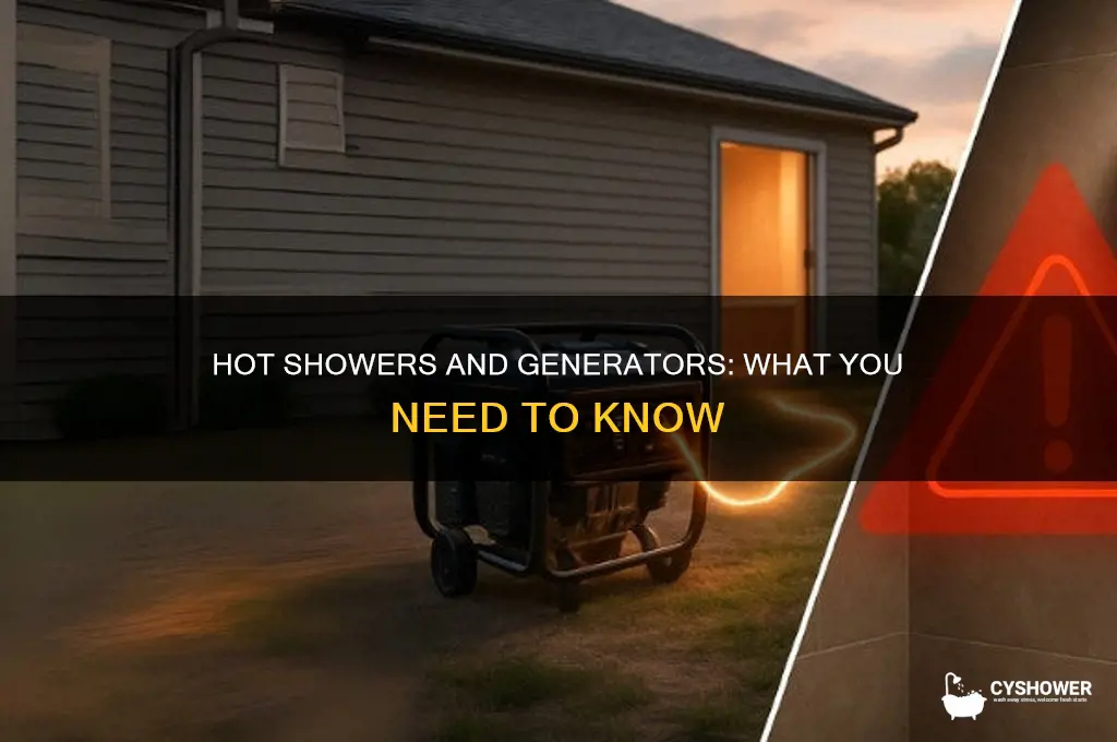 can you take a hot shower with a generic generator
