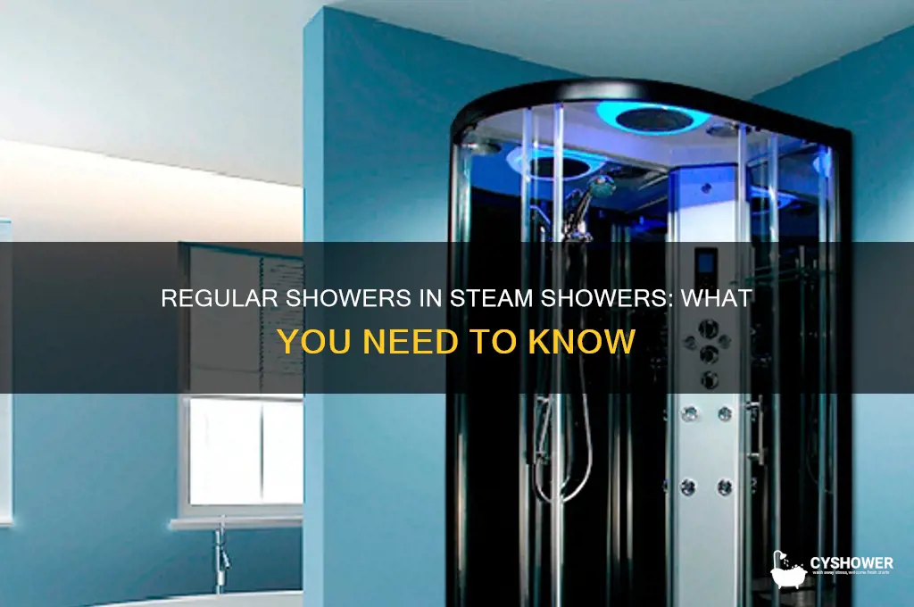 can you take a regular shower in a steam shower