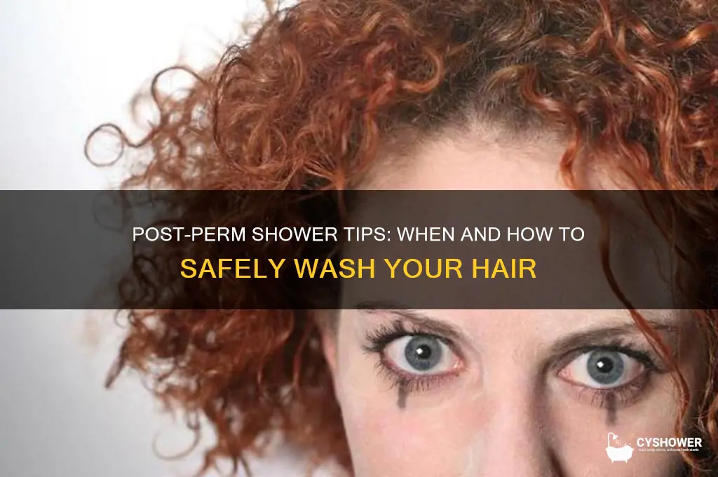 can you take a shower after a perm