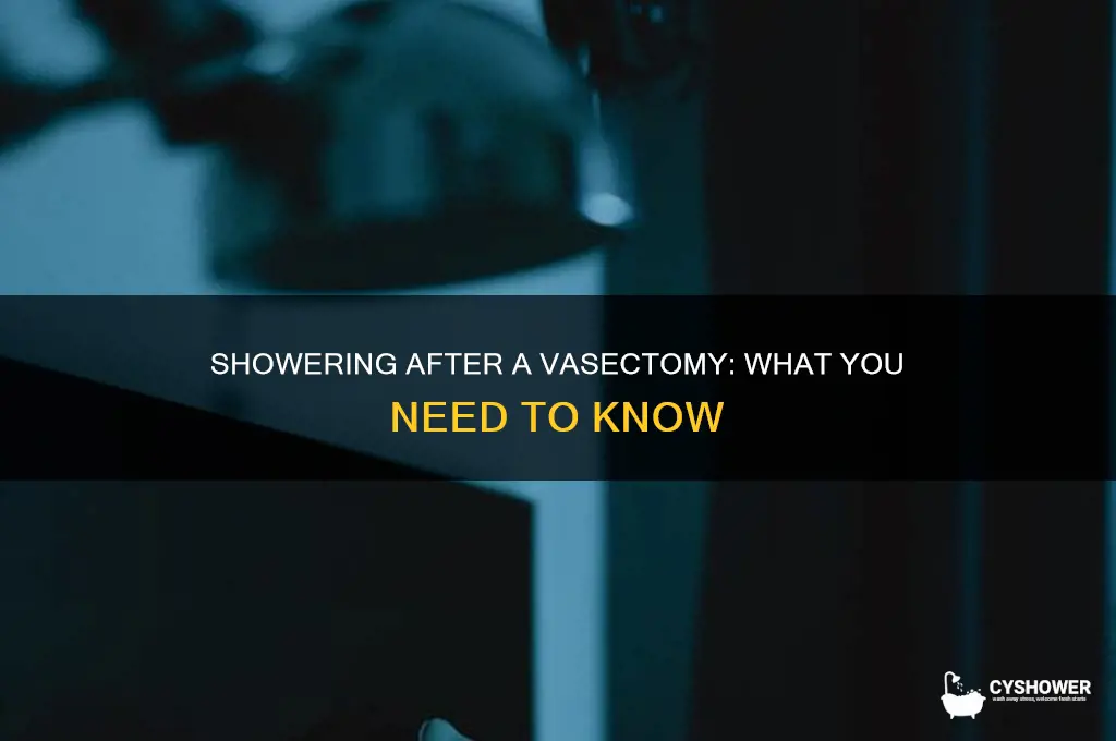 can you take a shower after a vasectomy