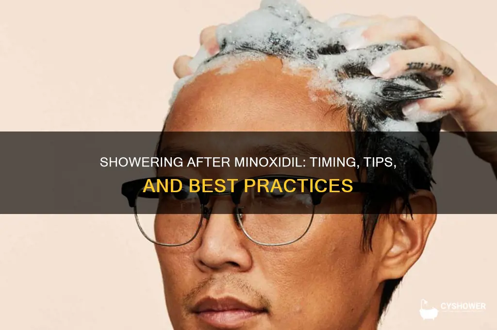 can you take a shower after applying minoxidil