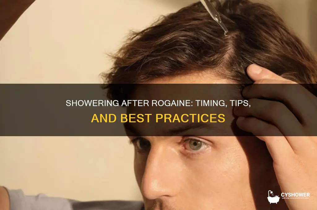 can you take a shower after applying rogane