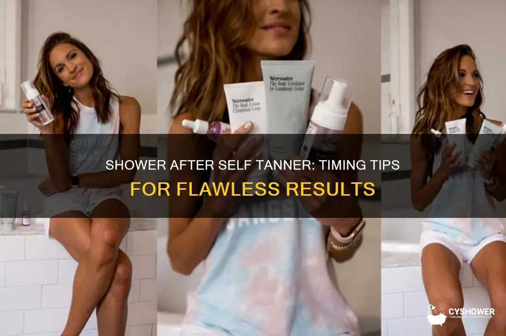 can you take a shower after applying self tanner