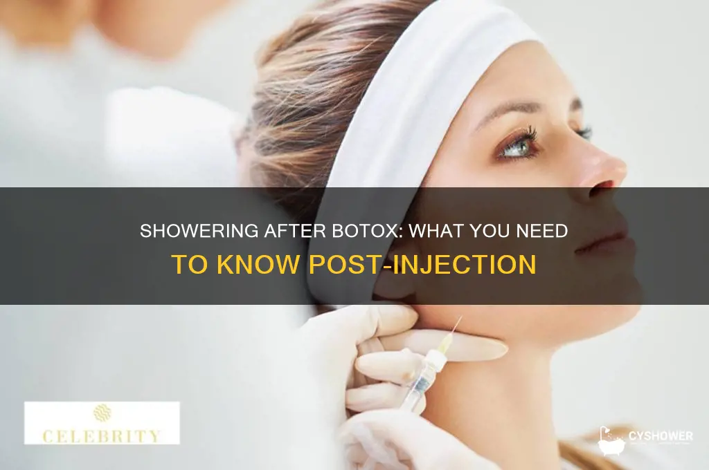 can you take a shower after botox injections
