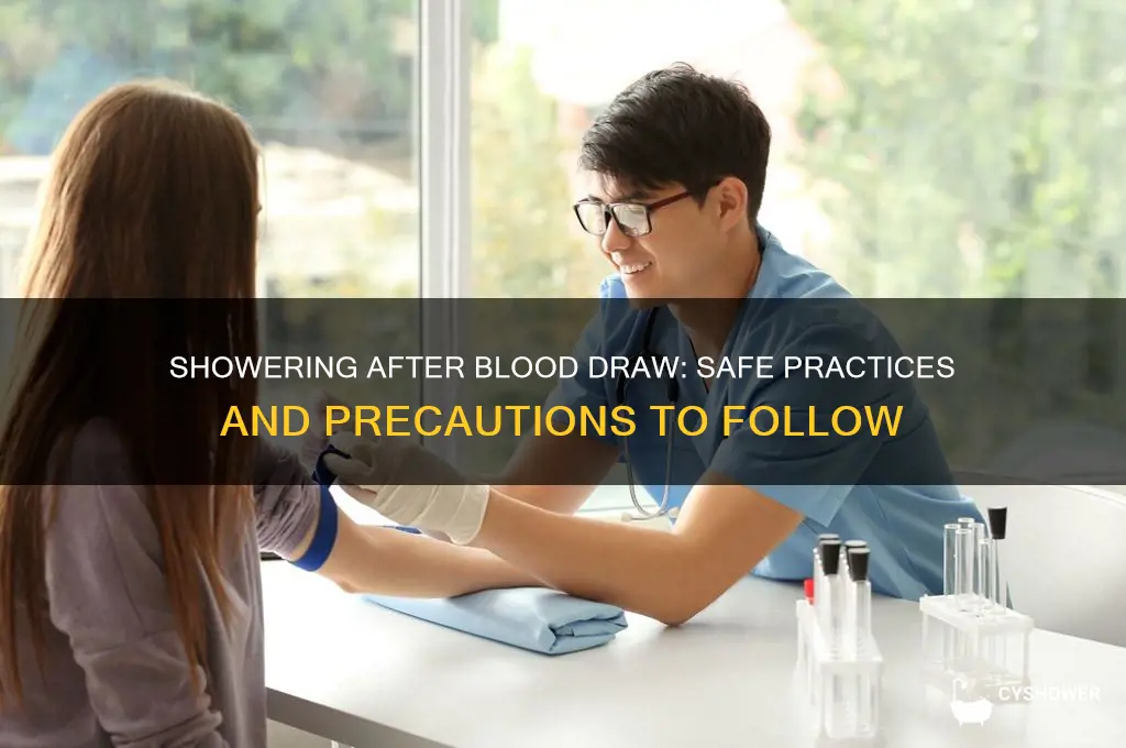 can you take a shower after getting blood drawn
