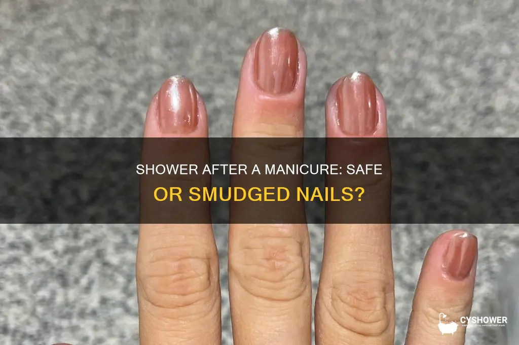 can you take a shower after getting your nails done