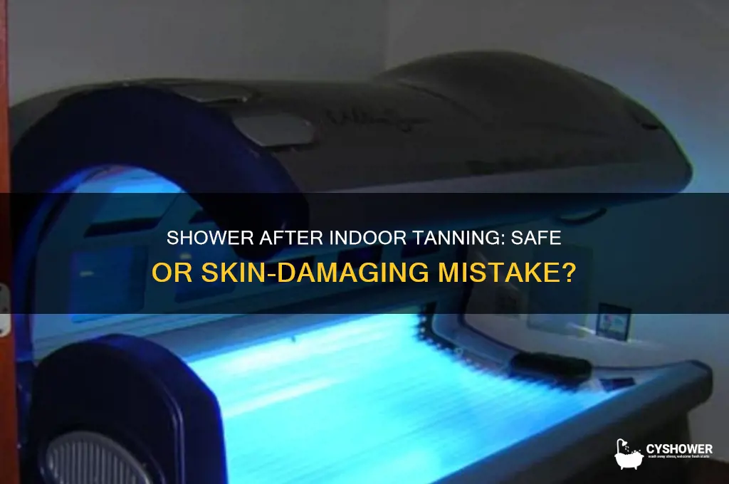 can you take a shower after indoor tanning