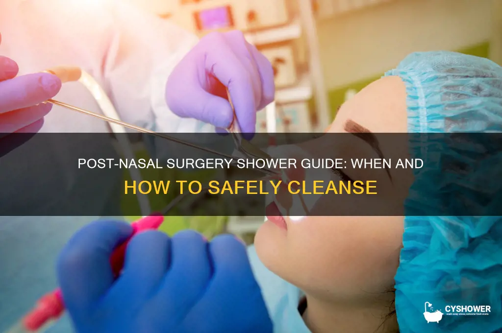 can you take a shower after nasil surgery
