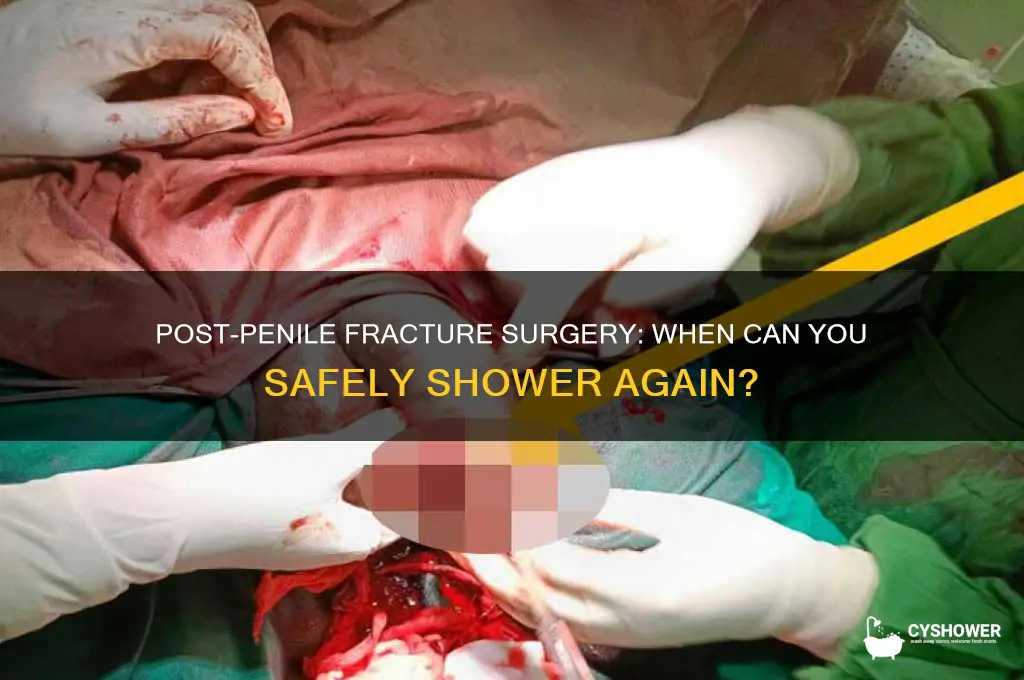 can you take a shower after penile fracture surgery