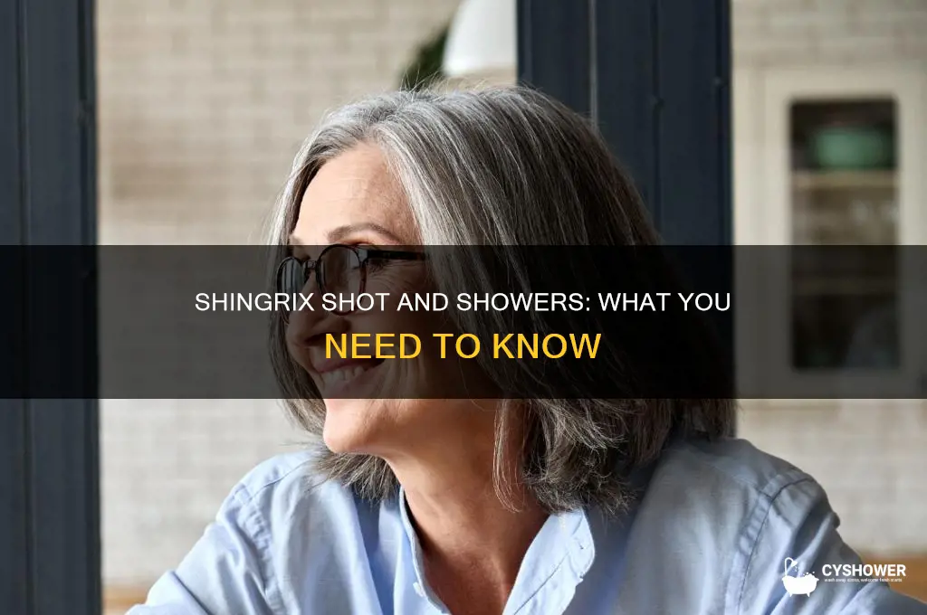 can you take a shower after shingrix shot