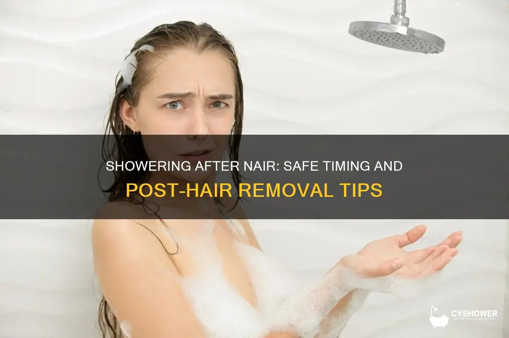 can you take a shower after using nair