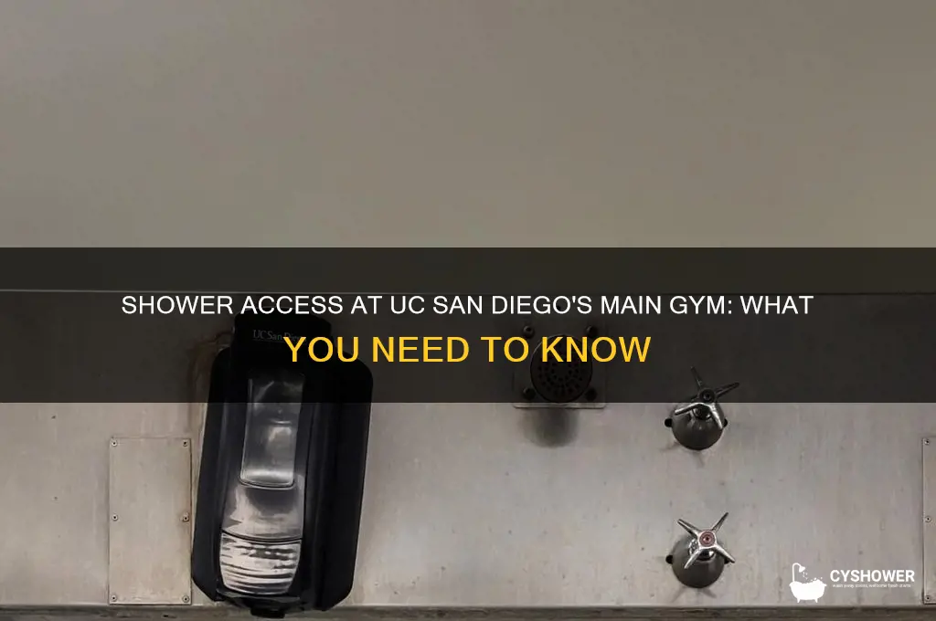 can you take a shower at main gym ucsd