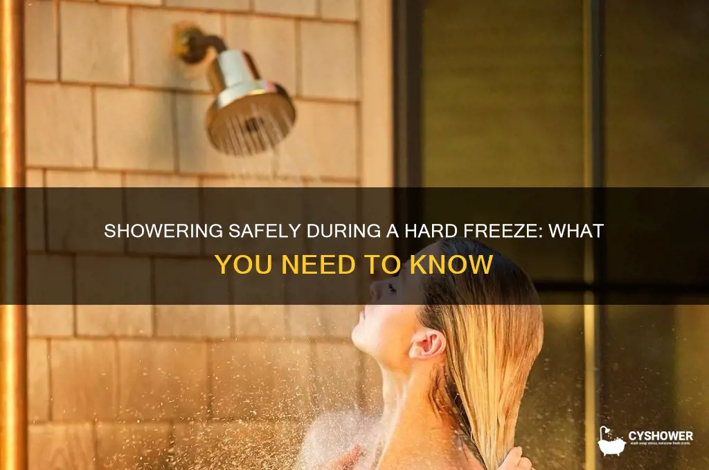 can you take a shower during a hard freeze