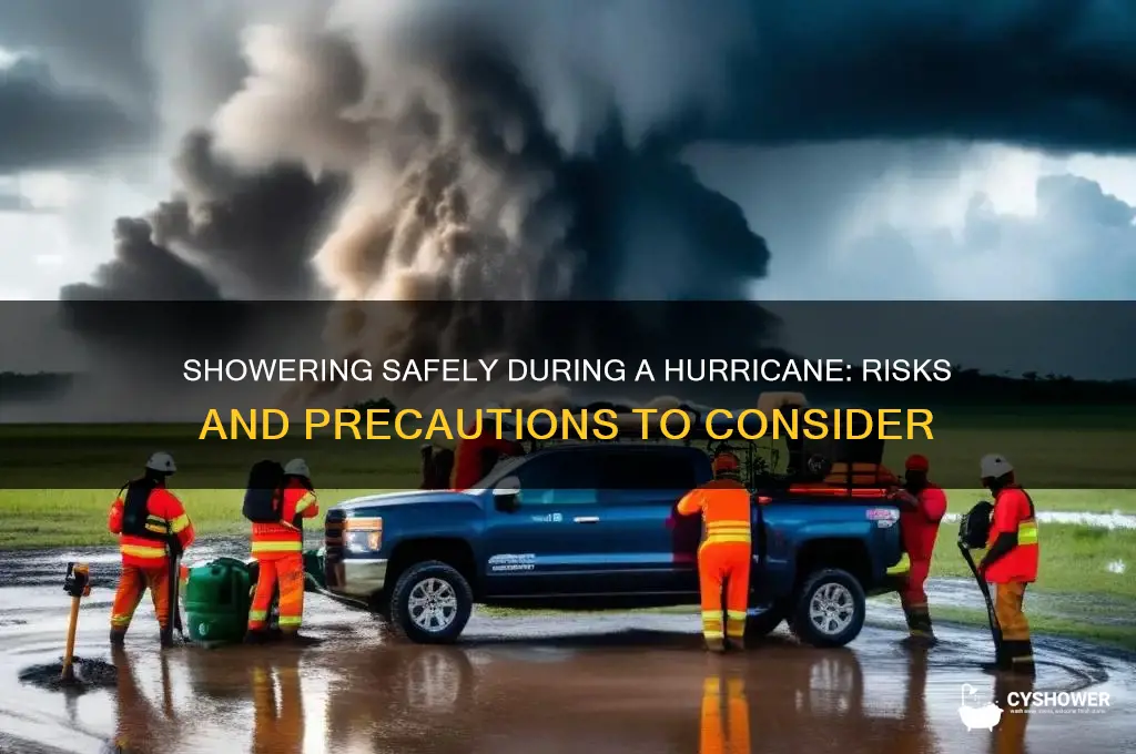 can you take a shower during a hurricane