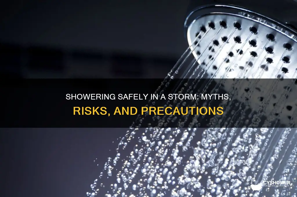 can you take a shower during a rainstorm