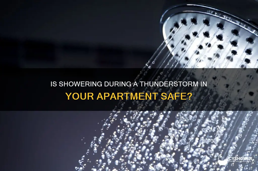 can you take a shower in a thunderstorm apartment
