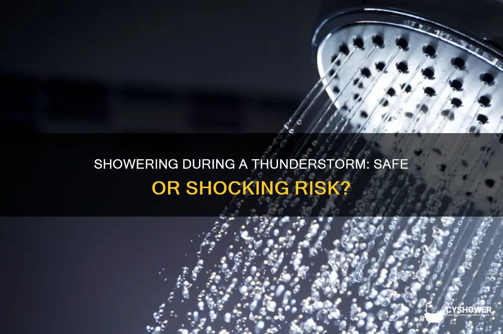 can you take a shower in lightening
