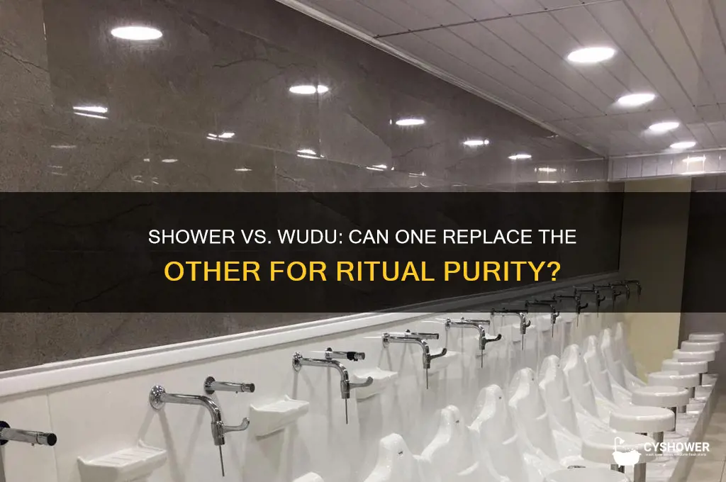 can you take a shower in place of wudu