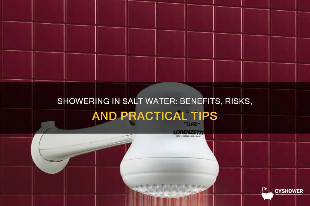 can you take a shower in salt water