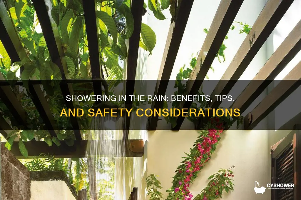 can you take a shower in the rain outside