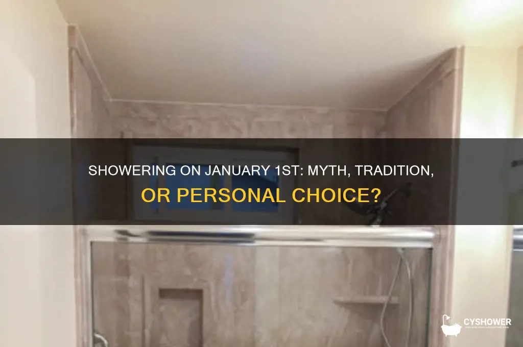 can you take a shower on january 1st
