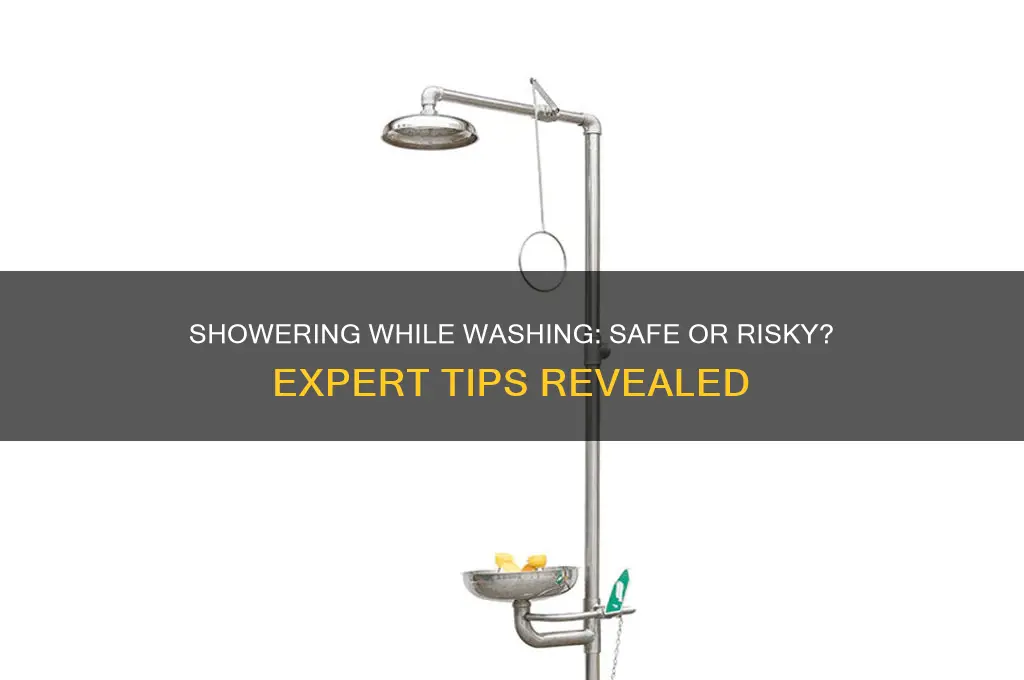 can you take a shower when the washer is running