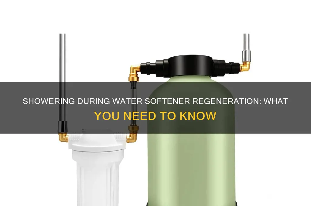 can you take a shower while water softener is regenerating