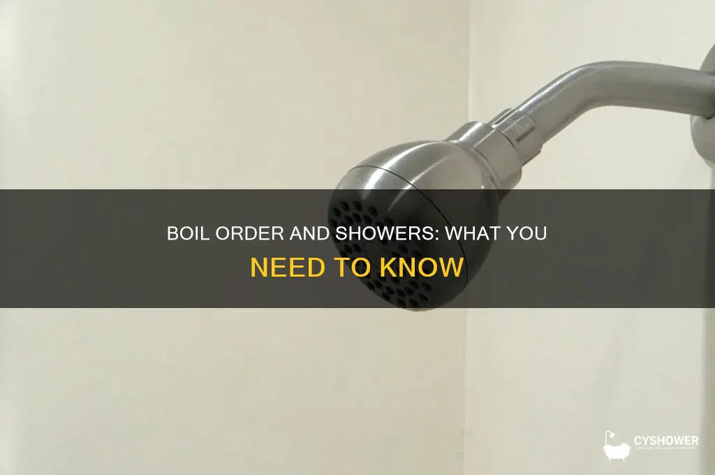 can you take a shower with a boil order