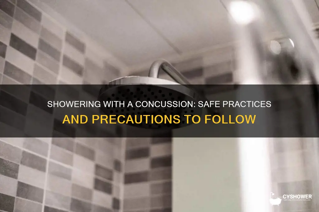 can you take a shower with a concussion