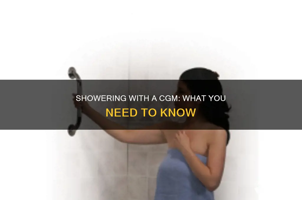 can you take a shower with a continuous glucose monitor