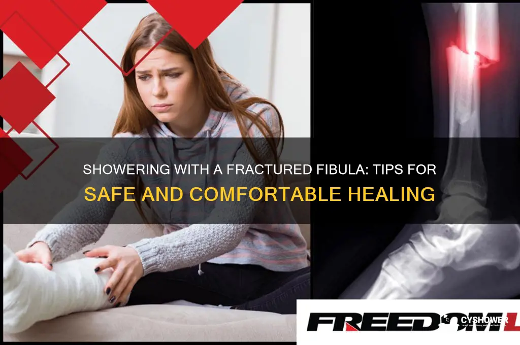 can you take a shower with a fractured fibula