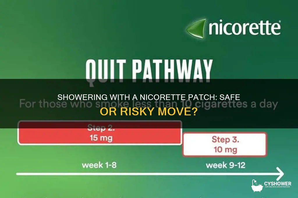 can you take a shower with a nicorette patch on