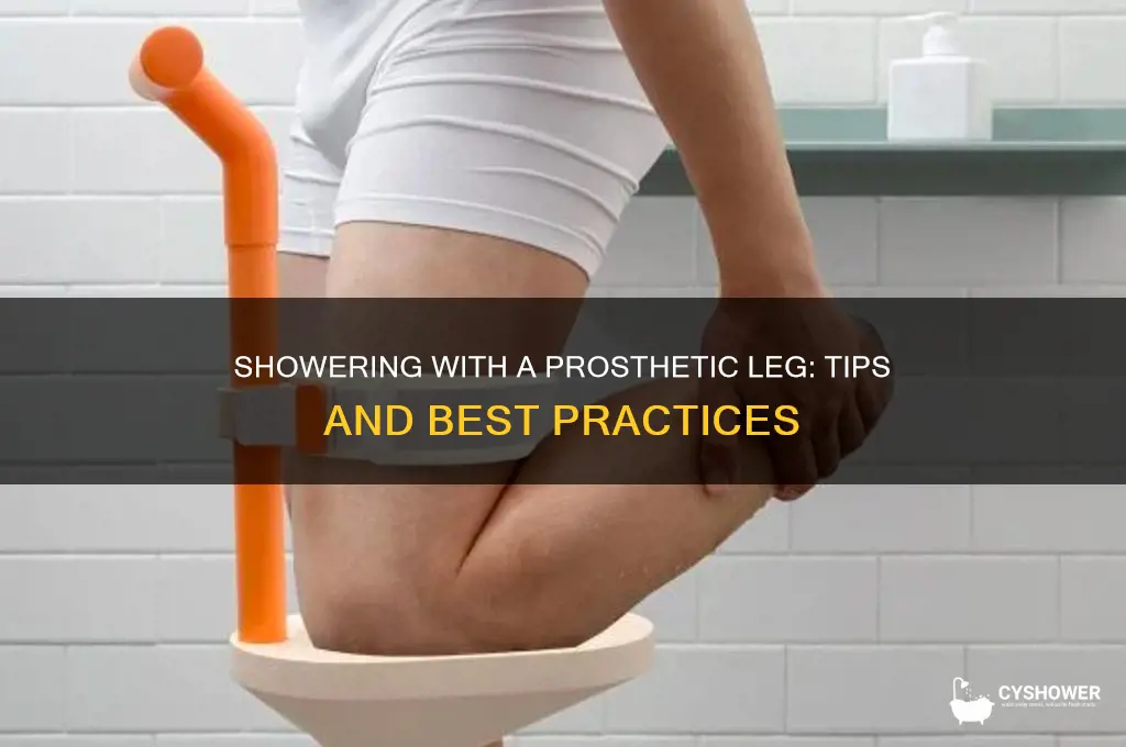 can you take a shower with a prosthetic leg