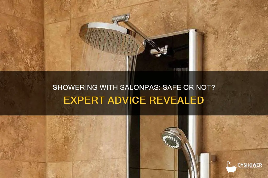can you take a shower with a salonpas patch on
