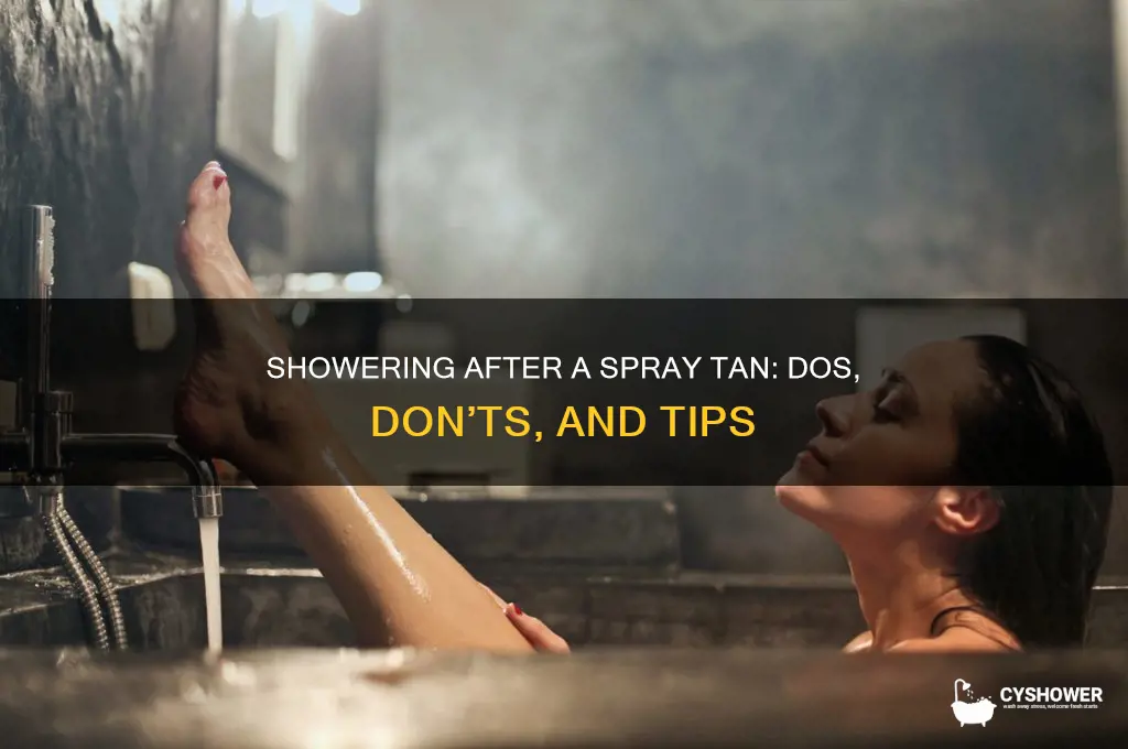 can you take a shower with a spray tan